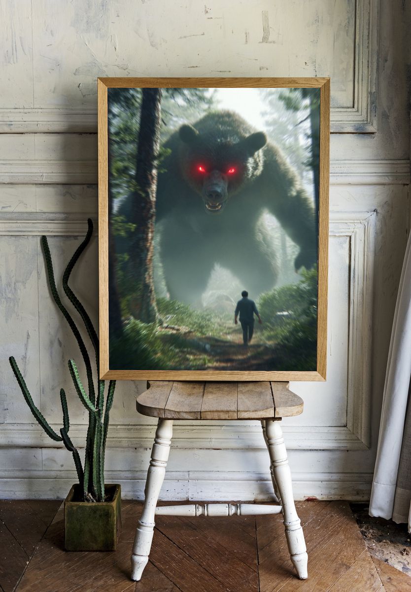 Giant Bear Encounter — Fantasy Print. — room view 1