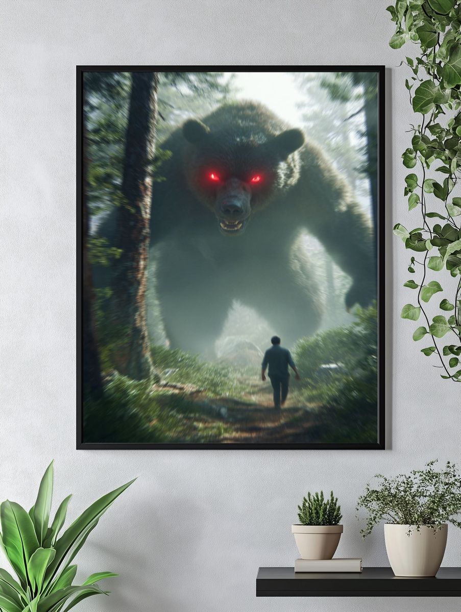 Giant Bear Encounter — Fantasy Print. — room view 4