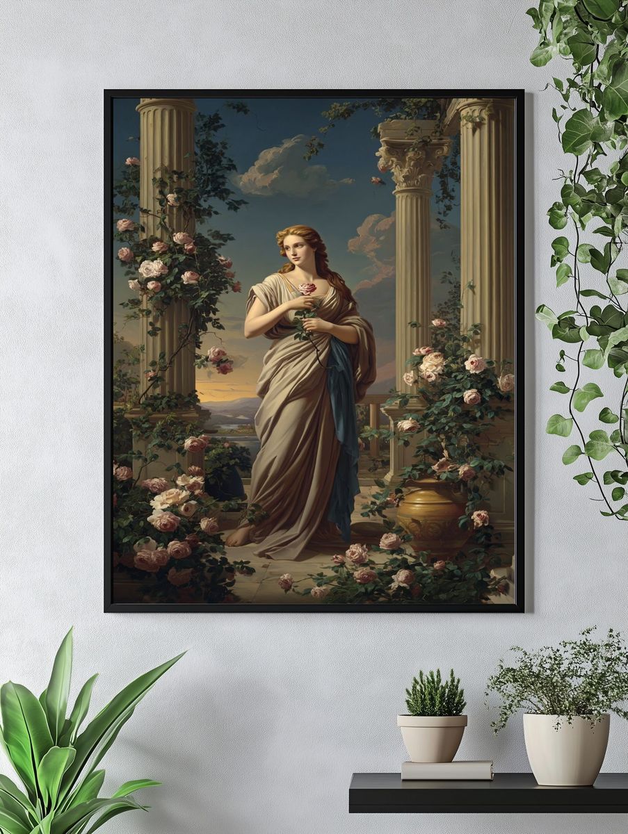 Classical Rose Goddess Fine-Art Poster. — room view 4
