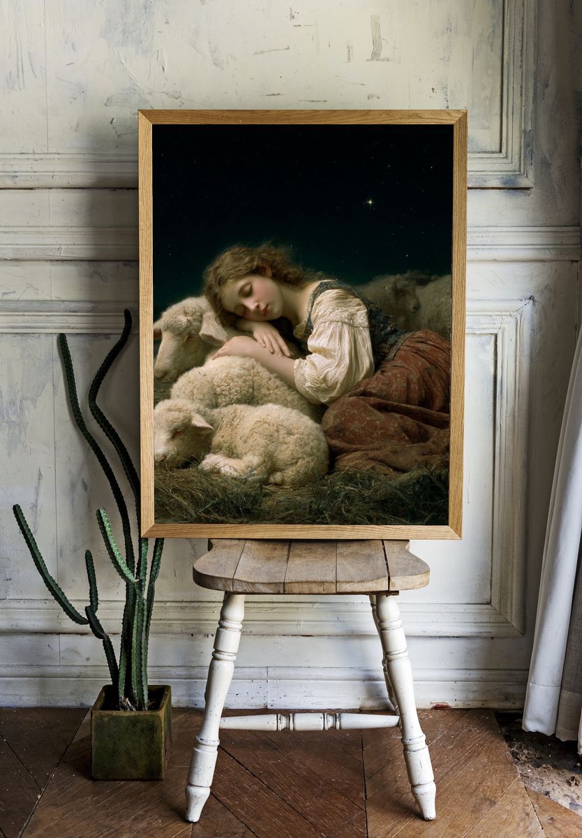Sleeping Shepherdess Fine-Art Print. room preview