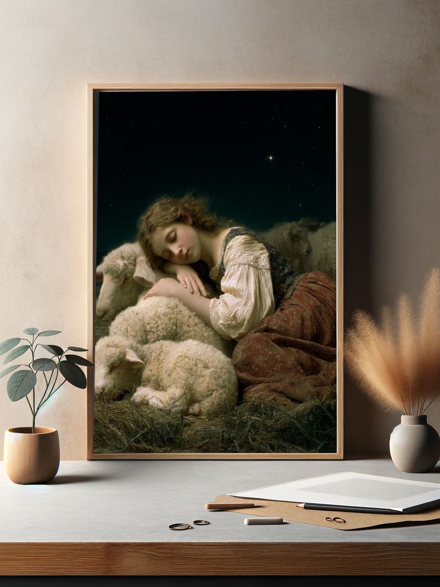 Sleeping Shepherdess Fine-Art Print. — room view 2