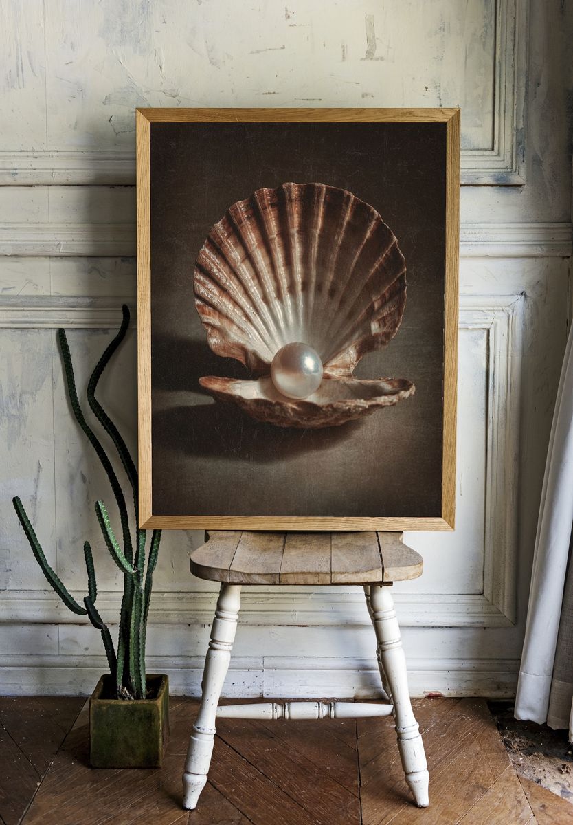 Pearl in a Shell — Fine Art Print. — room view 1