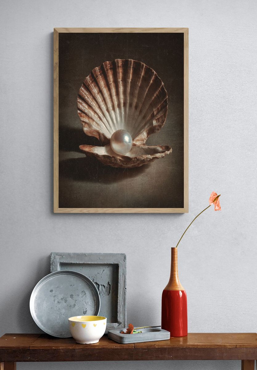 Pearl in a Shell — Fine Art Print. — room view 3