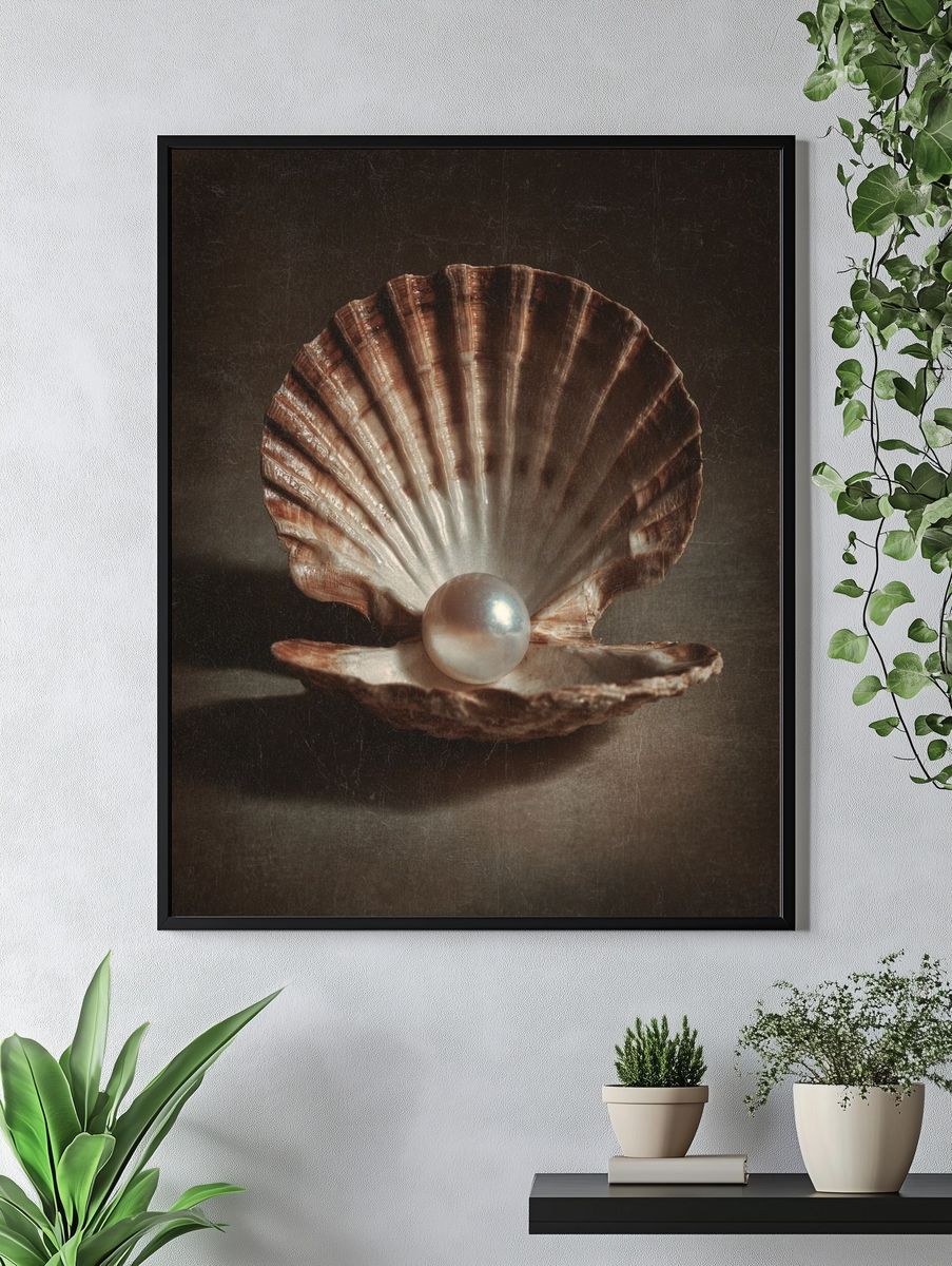 Pearl in a Shell — Fine Art Print. — room view 4