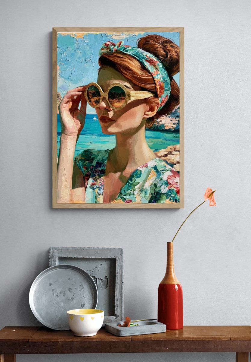 Coastal Woman Portrait Fine-Art Print. — room view 3