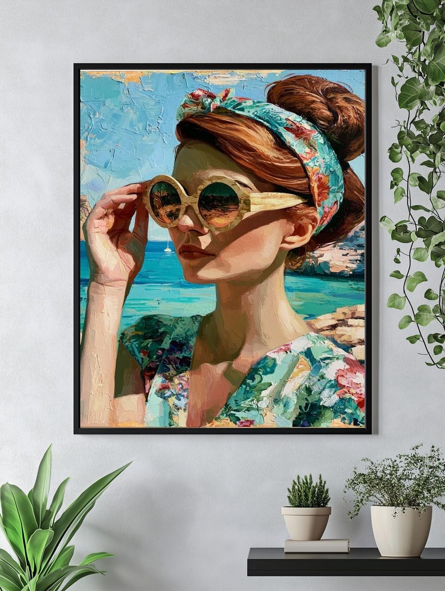Coastal Woman Portrait Fine-Art Print. — room view 4