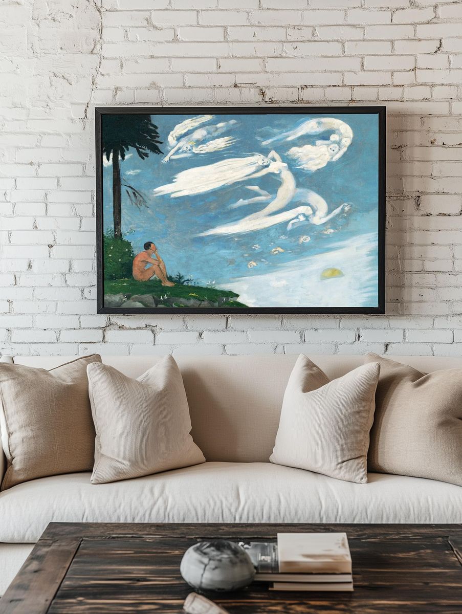 Dreaming Man — Fine Art Print. — room view 1
