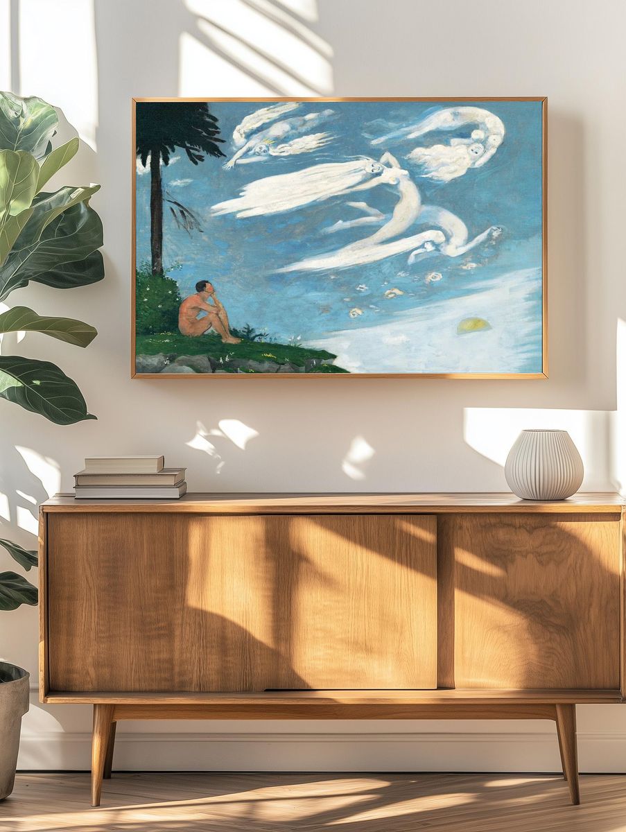Dreaming Man — Fine Art Print. — room view 3