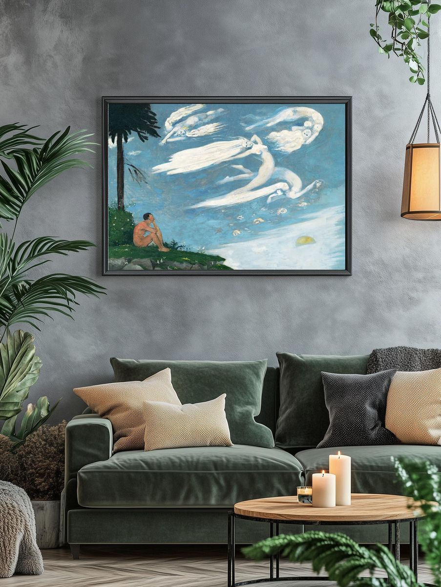 Dreaming Man — Fine Art Print. — room view 4
