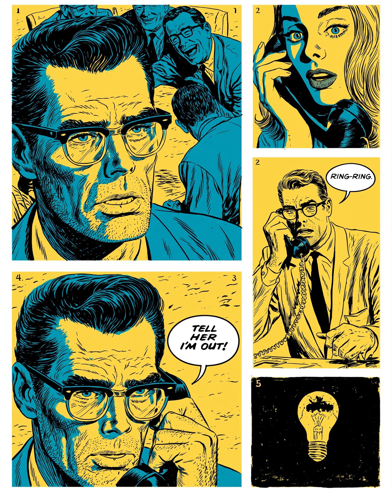 Pop Art Comic Collage Poster. poster detail