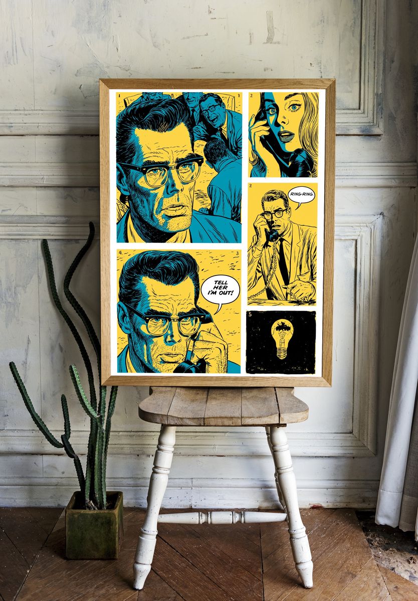 Pop Art Comic Collage Poster. room preview