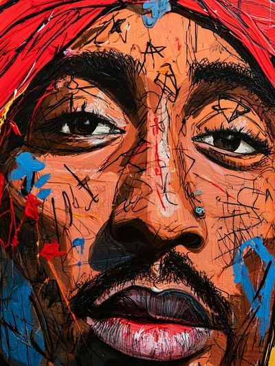 Abstract Portrait Expressionism Poster.