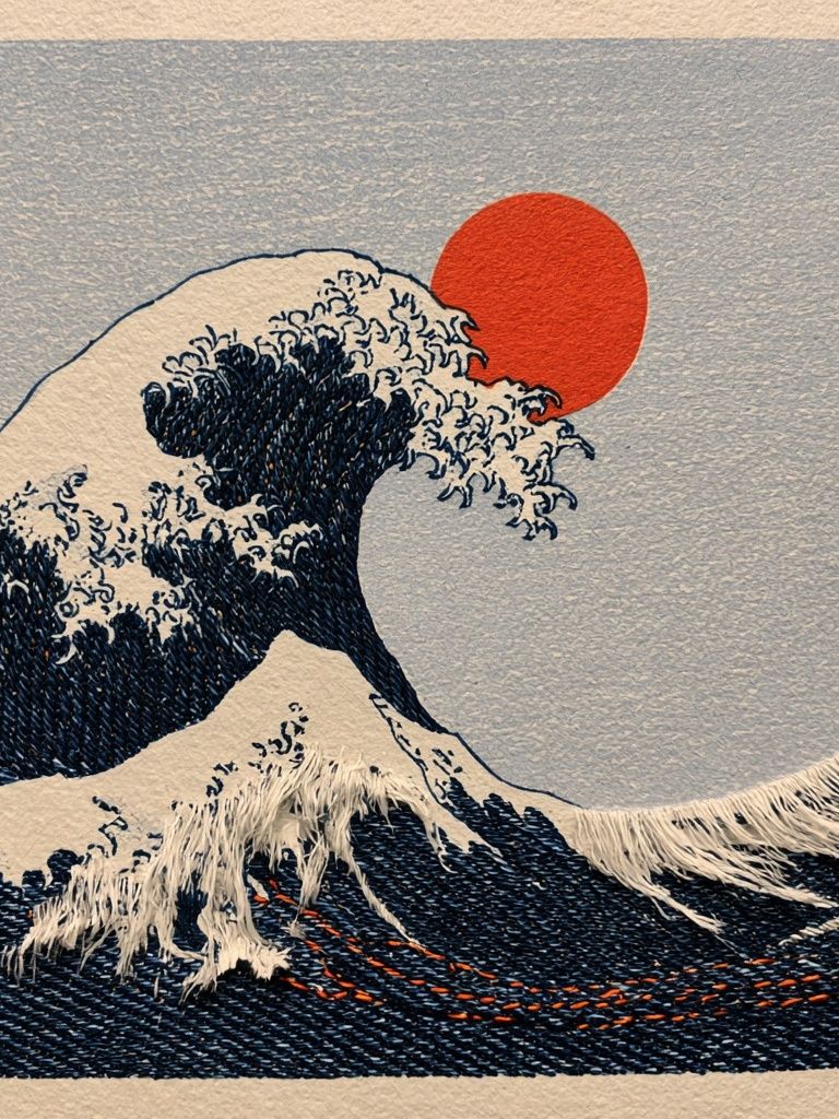 Great Wave Japanese Print Poster. poster detail
