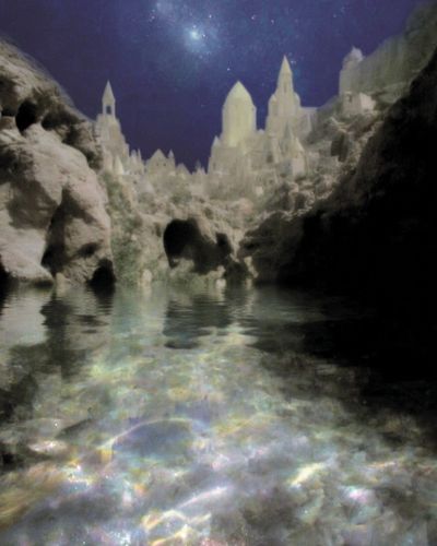 Mystical Underwater City — Fine Art Print. poster