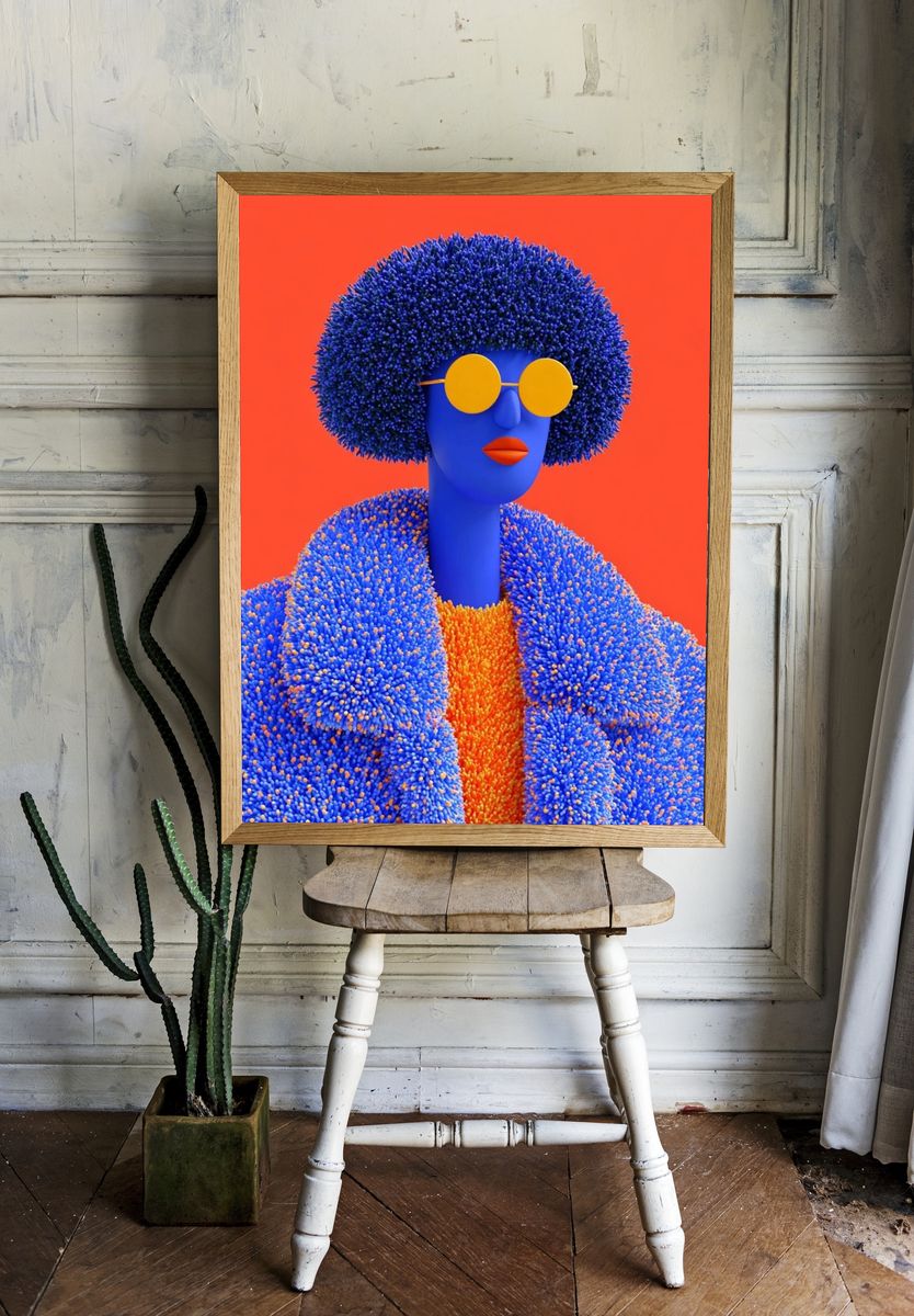 Pop Art Portrait Print. room preview