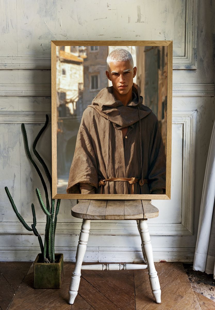 Monastic Portrait — Fine-Art Print. room preview