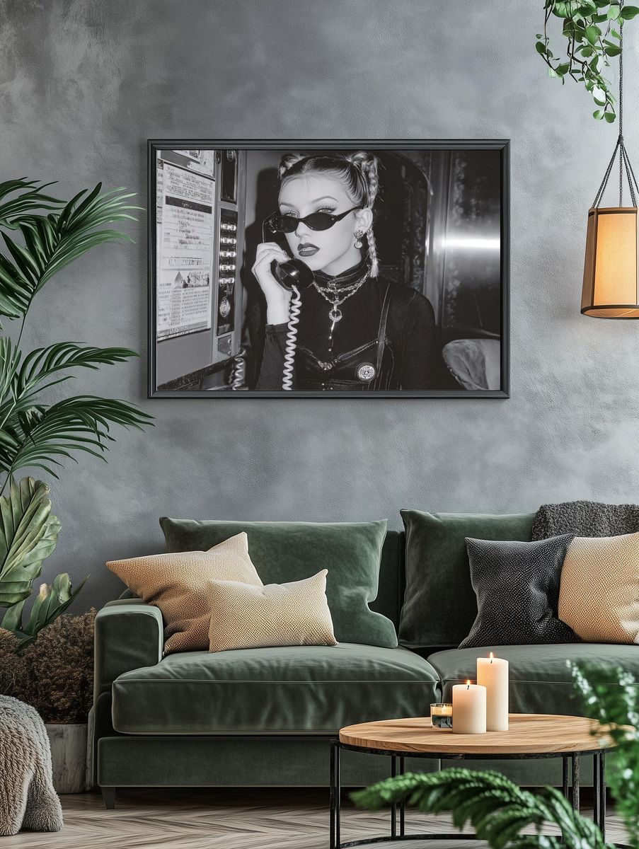Retro Phone Call Fashion Poster. — room view 4