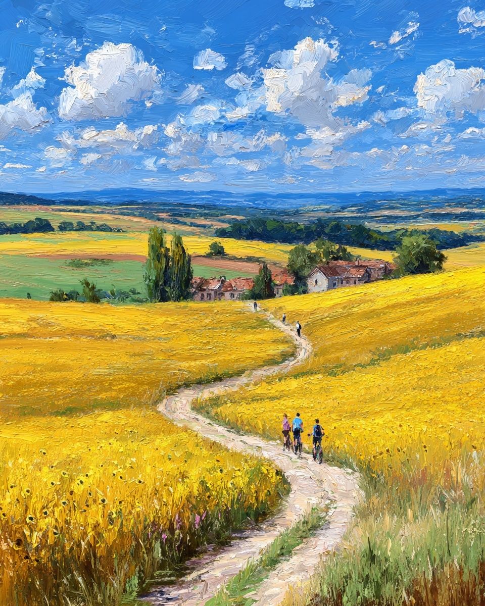 Sunny Meadow Path — Fine Art Print. poster detail