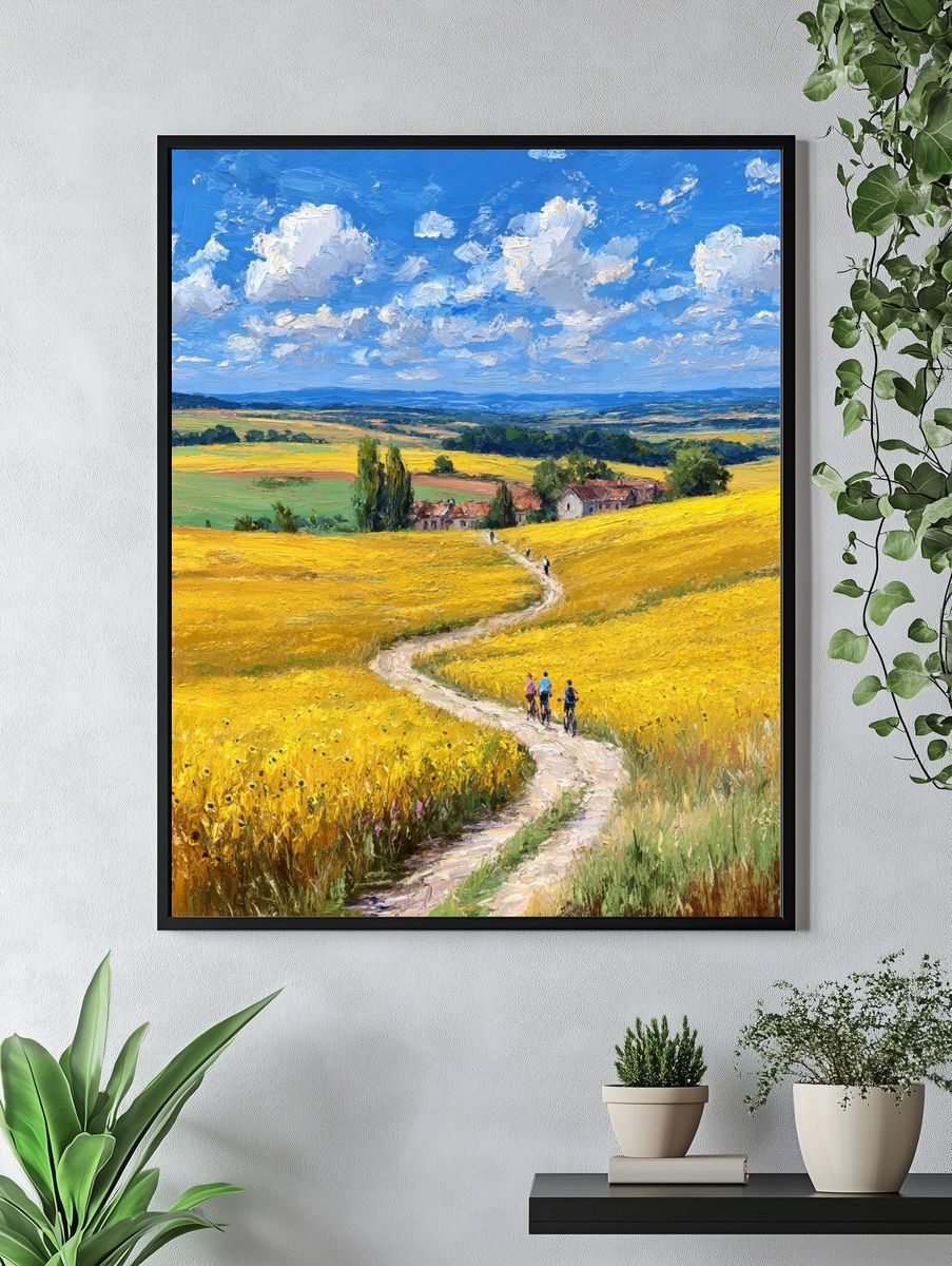 Sunny Meadow Path — Fine Art Print. — room view 4