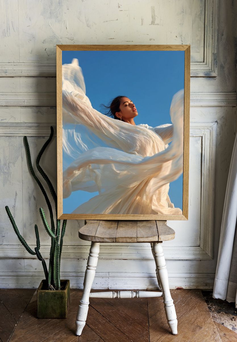 Flowing Silk Portrait Print. — room view 1
