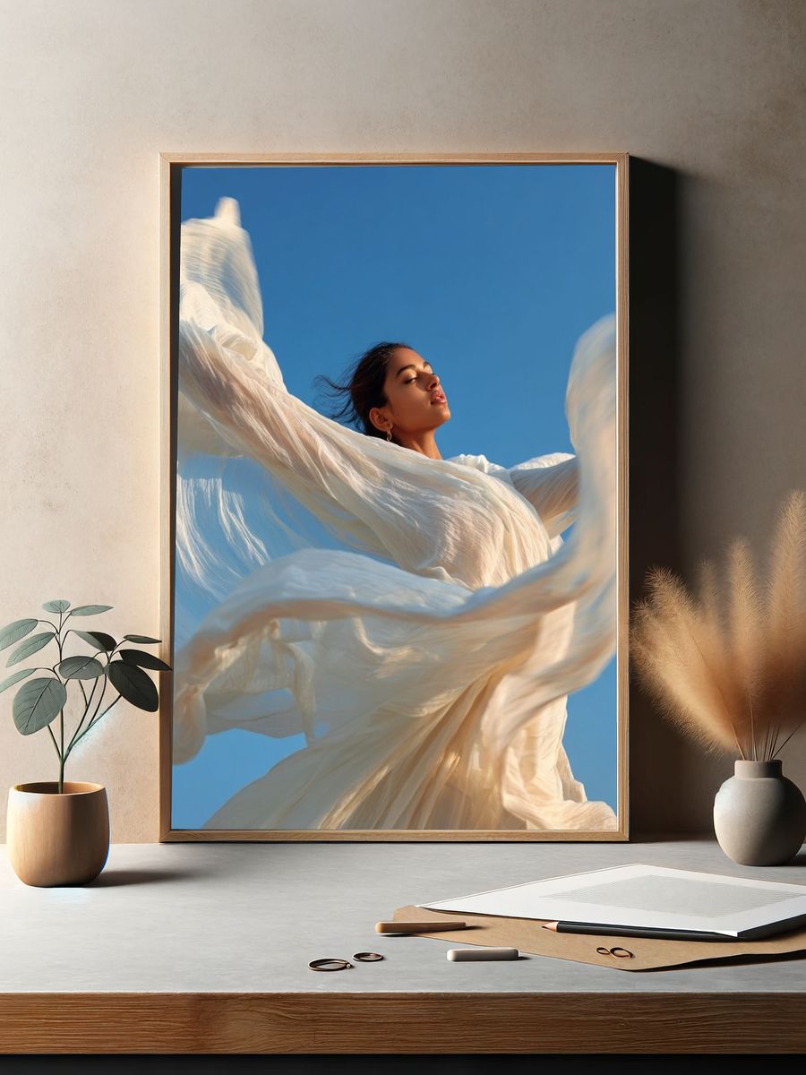 Flowing Silk Portrait Print. — room view 2