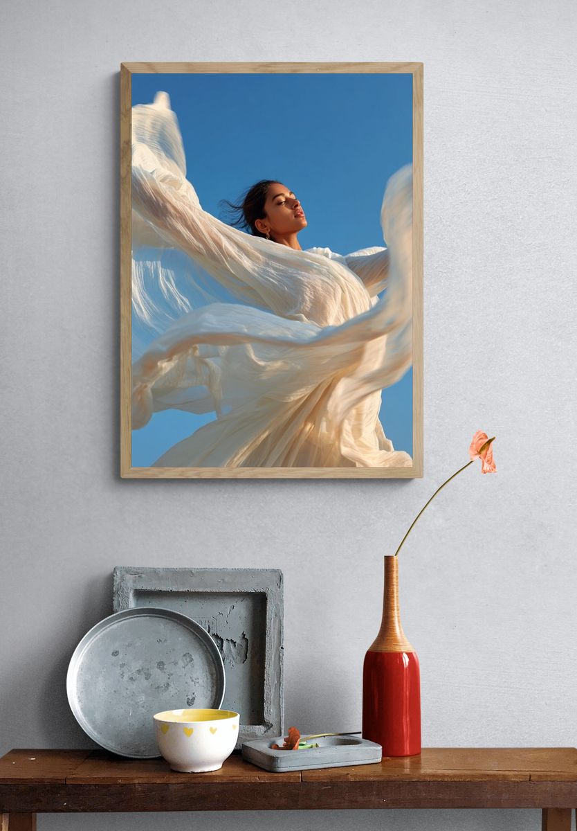 Flowing Silk Portrait Print. — room view 3