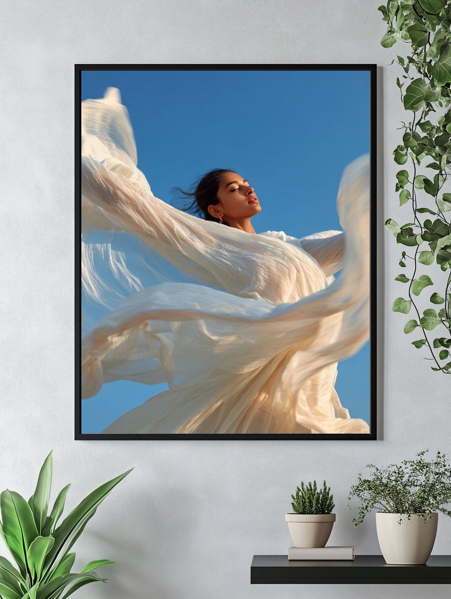 Flowing Silk Portrait Print. — room view 4