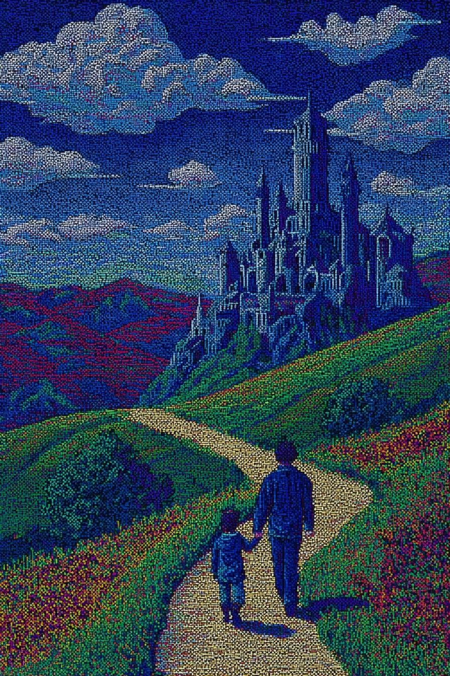 Emerald Path to the Castle Print. poster detail