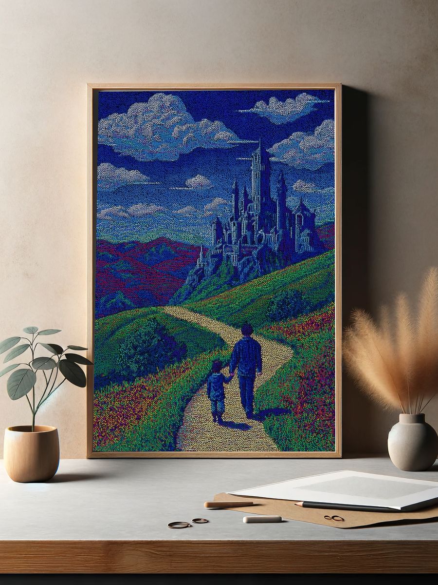 Emerald Path to the Castle Print. — room view 2