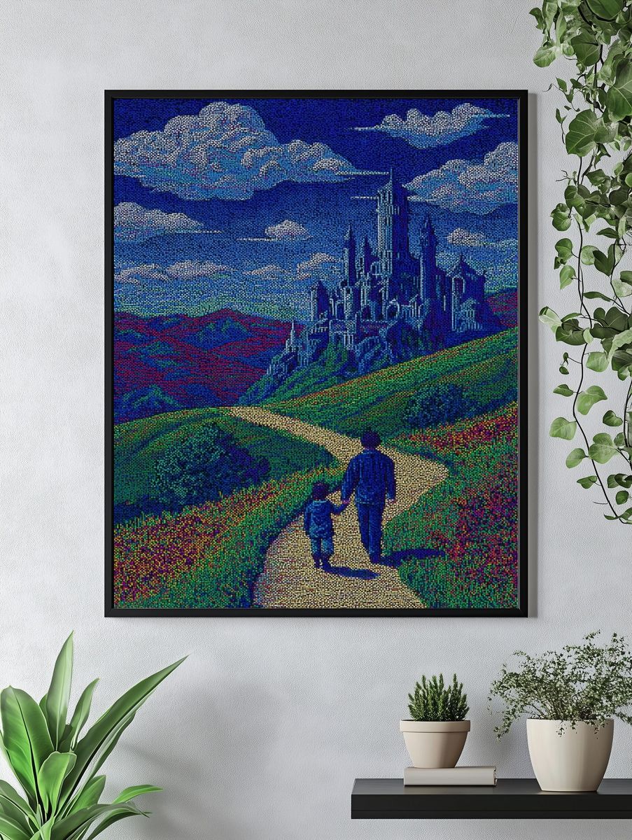 Emerald Path to the Castle Print. — room view 4