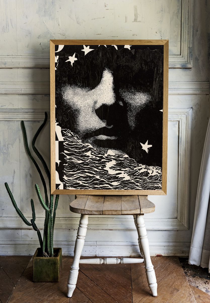 Starry Night Portrait — Fine Art Print. — room view 1