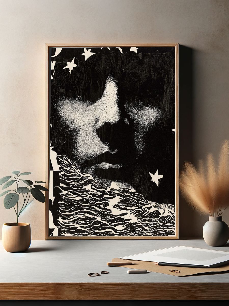 Starry Night Portrait — Fine Art Print. — room view 2