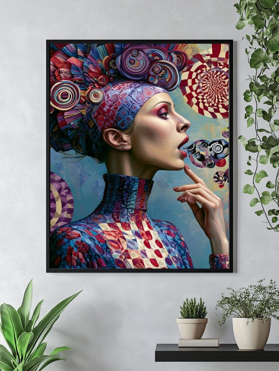 Surreal Fashion Portrait Poster. — room view 4
