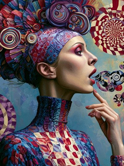 Surreal Fashion Portrait Poster.