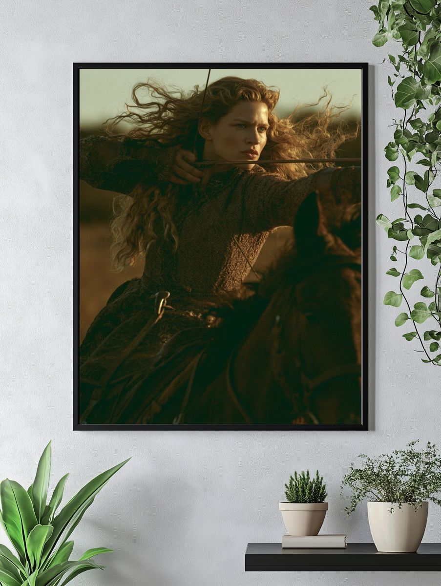 Medieval Archer Portrait Print. — room view 4