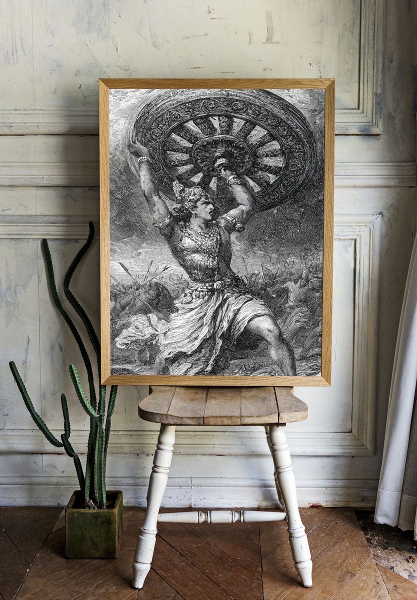 Atlas Holding the Heavens Print. room preview