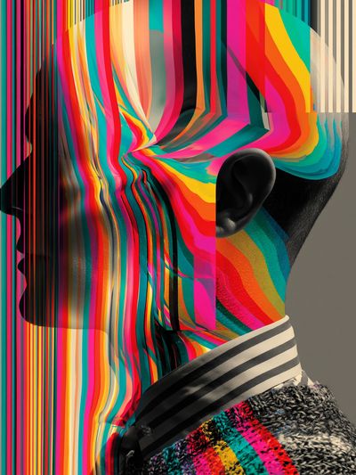 Chromatic Profile Abstract Print.