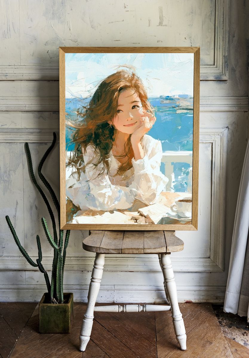 Seaside Portrait Fine-Art Poster. — room view 1