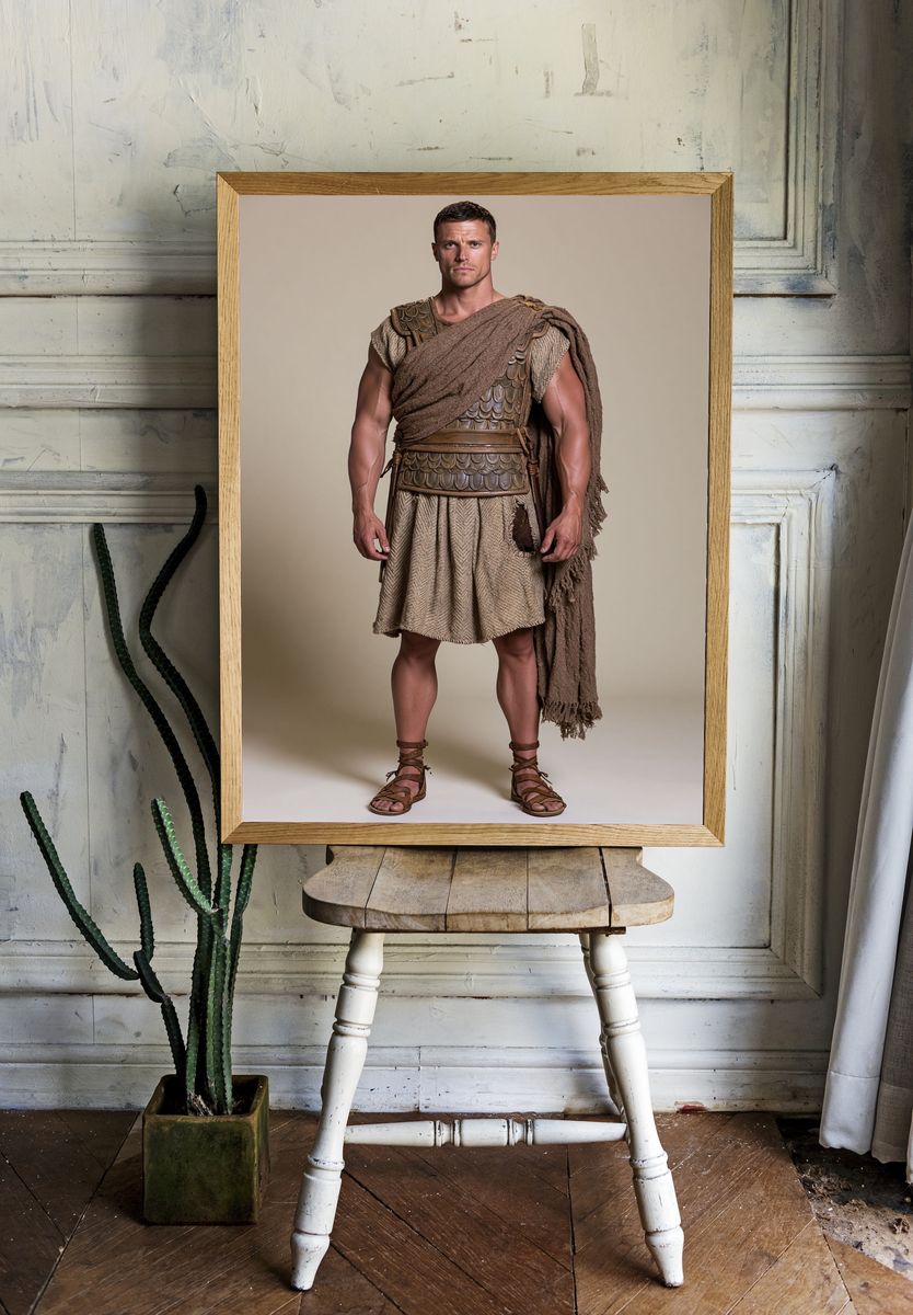 Ancient Warrior Portrait Poster. room preview