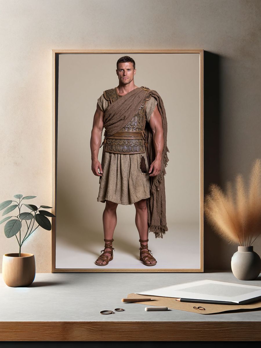 Ancient Warrior Portrait Poster. — room view 2