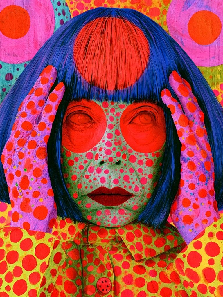 Psychedelic Portrait Pop-Art Poster. poster — fine-art art
