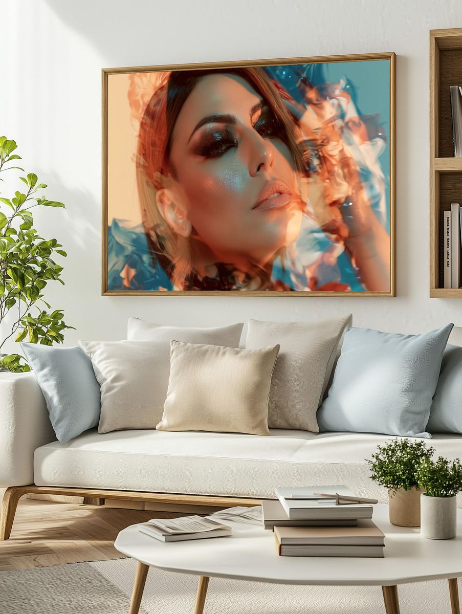 Dreamy Glam Portrait Poster. — room view 2