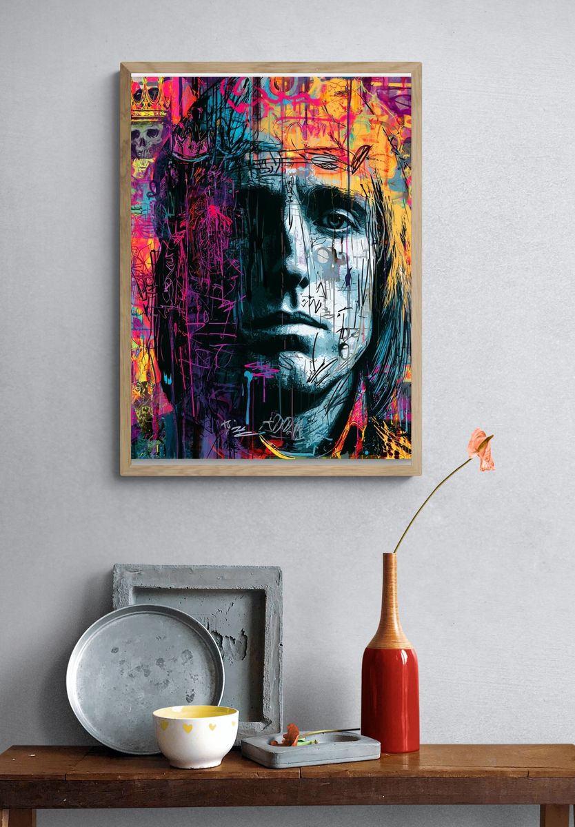 Graffiti Portrait Pop-Art Poster. — room view 3