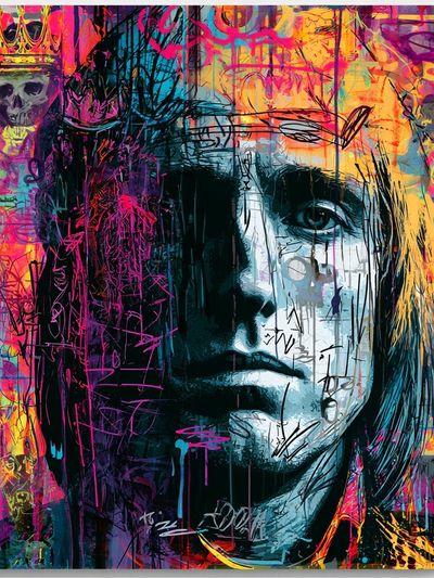 Graffiti Portrait Pop-Art Poster.