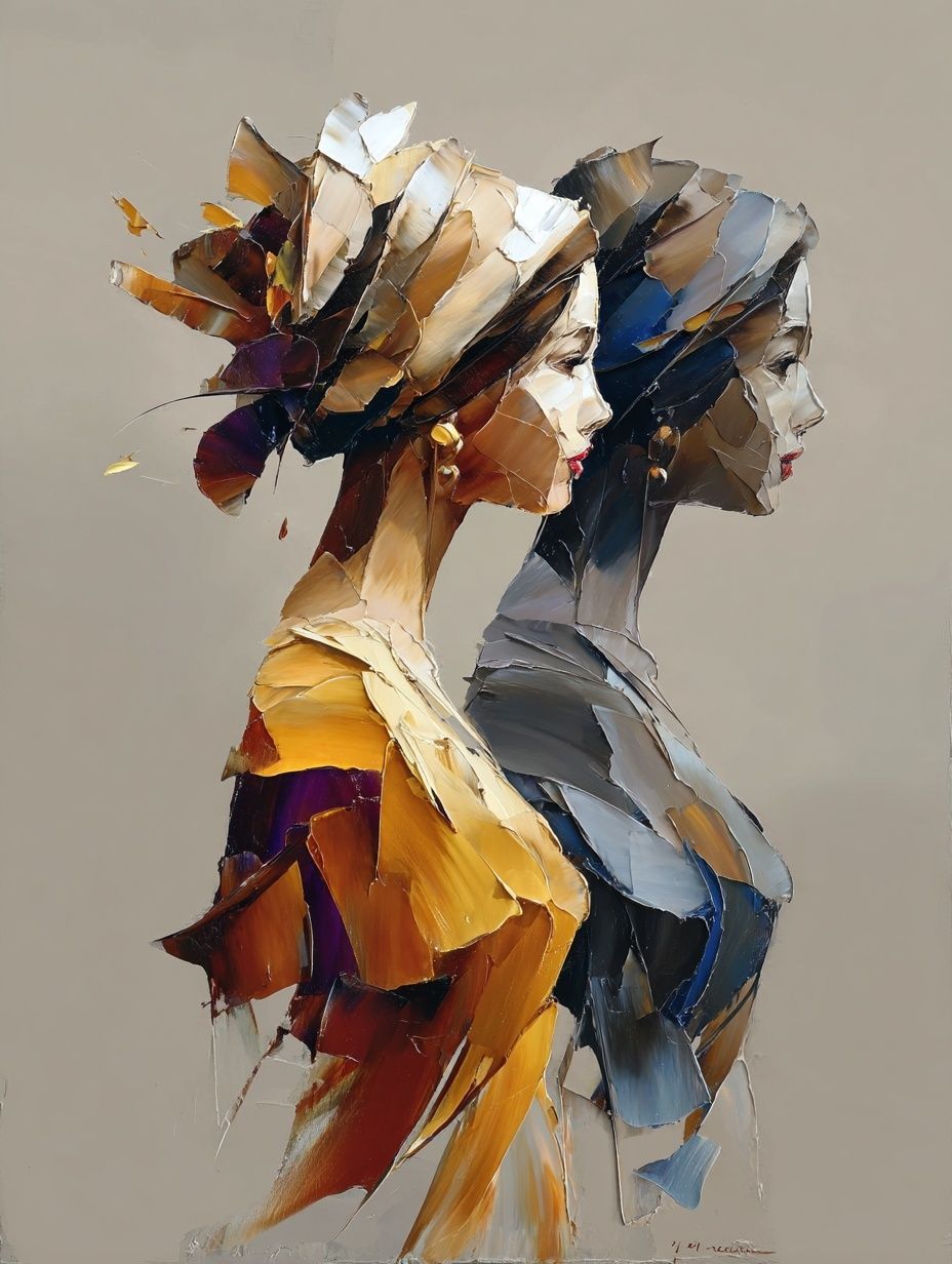 Abstract Women Profile Poster. poster — fine-art art