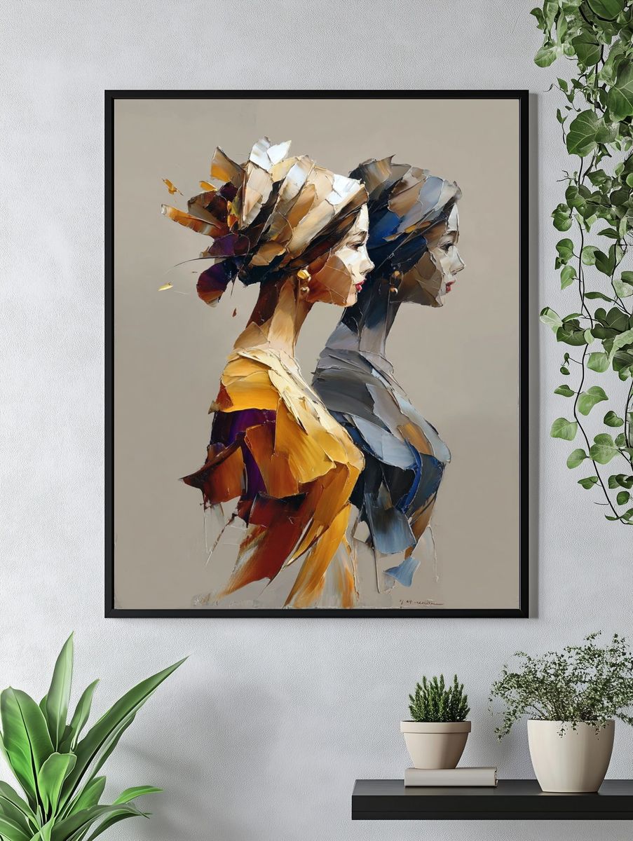 Abstract Women Profile Poster. — room view 4