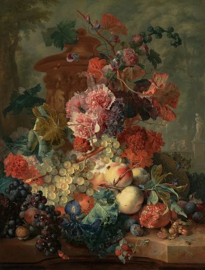 Fruit and Flowers Still Life — Fine Art Print. poster print