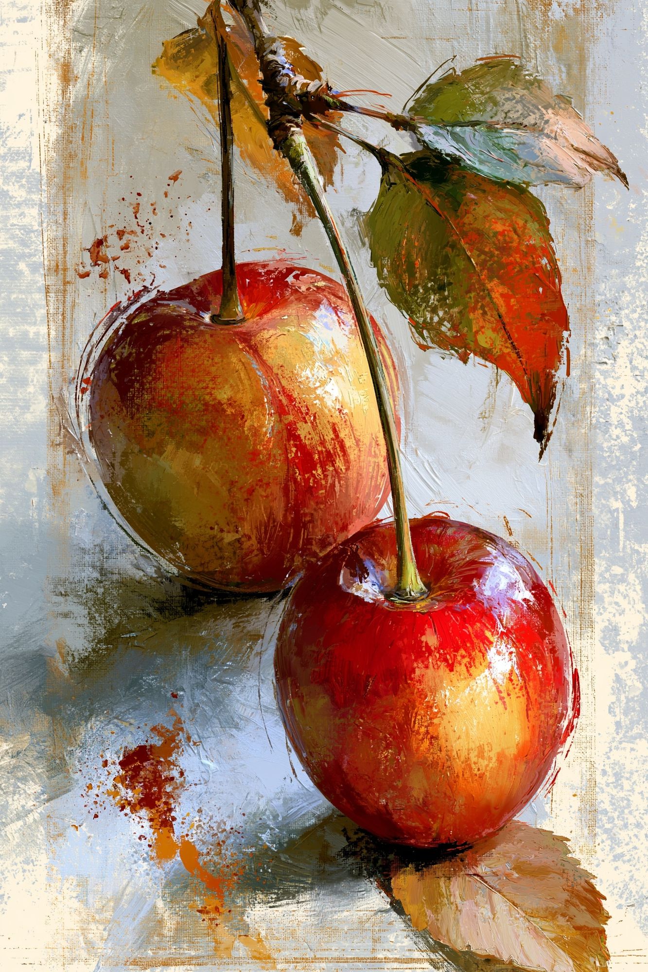 Cherry Still Life Fine-Art Poster. poster detail