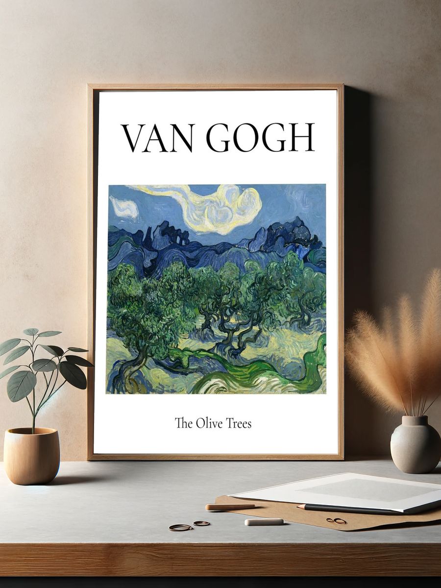 Van Gogh poster, famous landscape. — room view 2