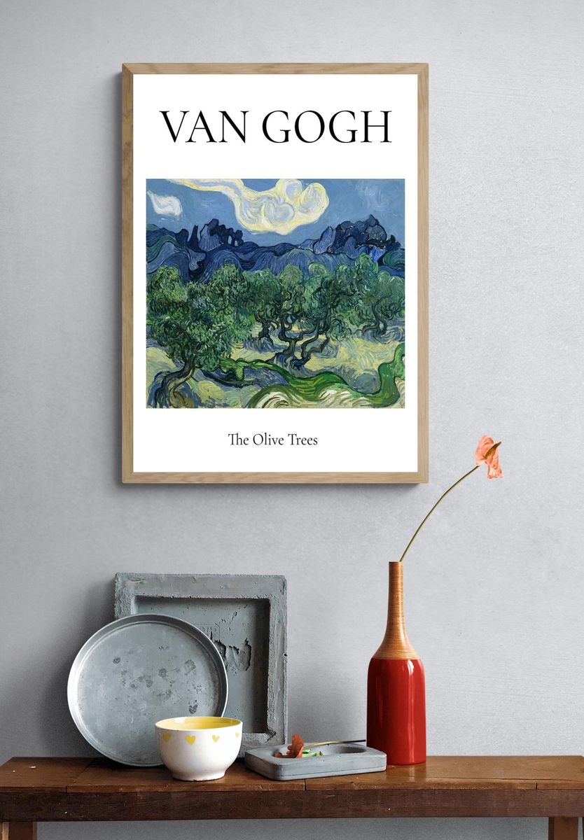 Van Gogh poster, famous landscape. — room view 3